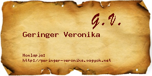 Geringer Veronika névjegykártya